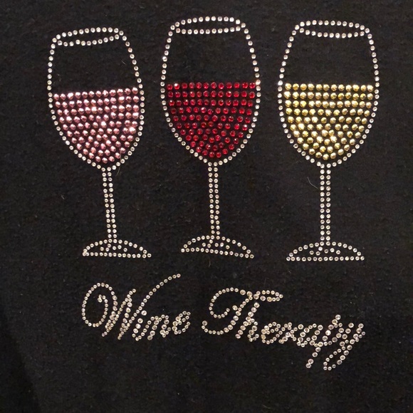 Cute bling wine glass Shirt - Picture 2 of 3